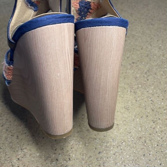 Lucky Brand RIVERR Crochet Boho Wedge Sandals 7 - Picture 12 of 15